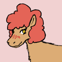 Thumbnail of a pony smiling sheepishly while blushing.