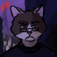Thumbnail of a cat wearing glasses.